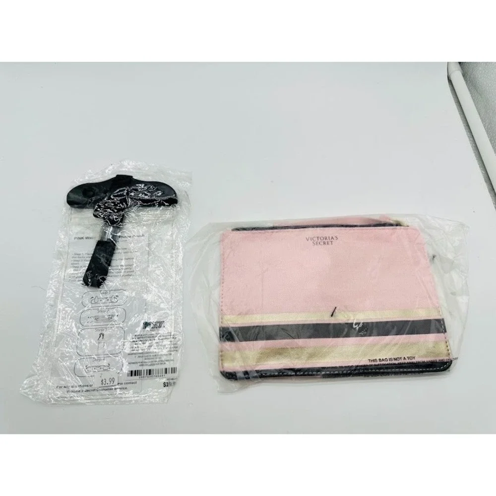 Victoria's Secret Pink Wristlet Pouch + Waterproof Phone Case Travel Set NWT